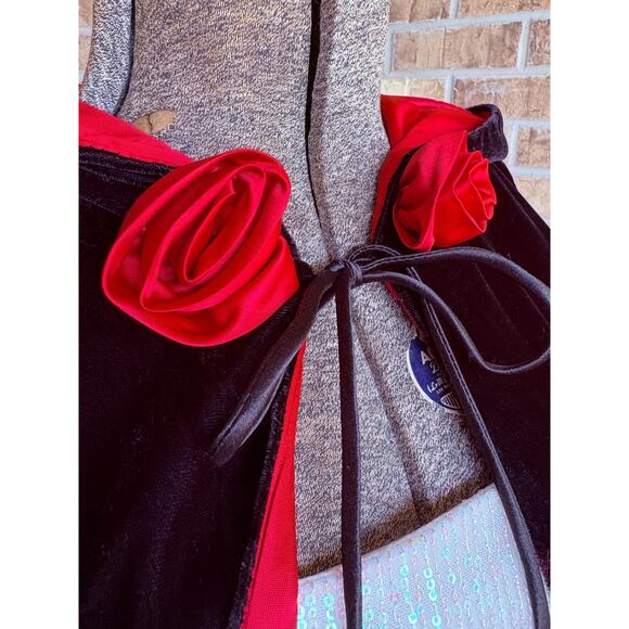 VTG Velvet Hooded Black Cape 48"X52" Goth Whimsigoth Halloween Witch Made in USA - Picture 12 of 14